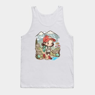 Exploring new heights with my hiking buddy Tank Top